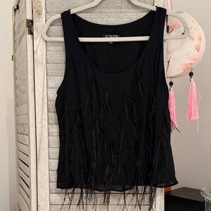 Obey Black Fringe Tank Top